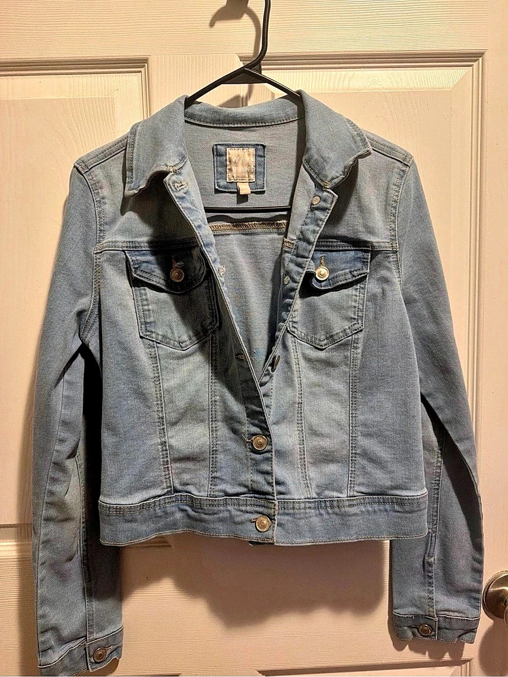 Wax Jean Basic Denim Jean Jacket in Blue Medium